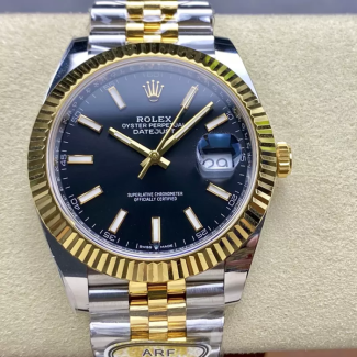 ARF공장 롤렉스 데이저스트 블랙 다이얼 41mm 옐로우 골드 쥬빌레 콤비 126333