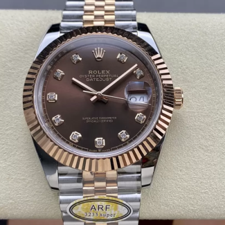 ARF공장 롤렉스 데이저스트 브라운 10P 다이얼 41mm 로즈골드 쥬빌레 콤비 126331