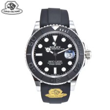 골드공장 롤렉스 요트마스터 화이트 골드 금통 러버밴드 40mm 226659