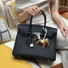 최고퀄 에르메스 올수공 버킨 30 블랙 토고 가죽 은장