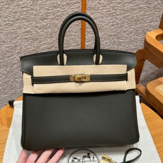 올수공 에르메스 버킨 25 C6/Vert girs 토고 가죽 골드 하드웨어