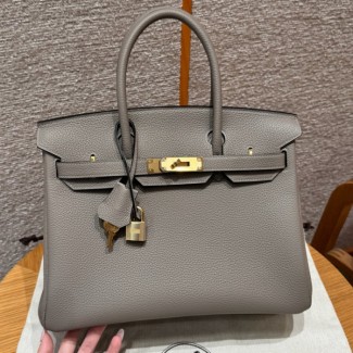 올수공 에르메스 버킨 25 M8/Girs Asphalte 토고 가죽 골드 하드웨어