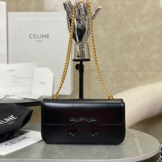 셀린느 퀴르 트리오페 플랩 체인 숄더백 블랙 199243
