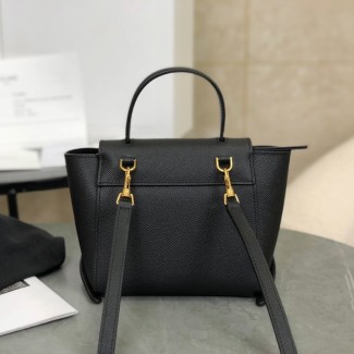 셀린느 피코 그레인드 벨트 토트백 블랙 194263