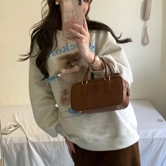 미우미우 아르카디 스몰 백 코냑