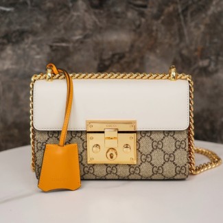 구찌 패들락 스몰 GG 숄더백 화이트