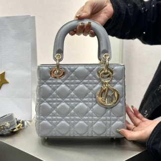 디올 레이디 디올 스몰 백 펄 그레이
