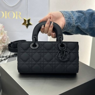 디올 Lady D-Joy 스몰 백 매트블랙 까나쥬 양가죽