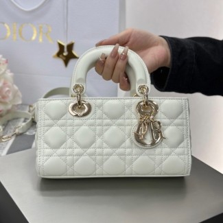 디올 Lady D-Joy 스몰 백 화이트 까나쥬 양가죽