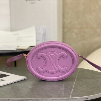 셀린느 트리오페 오벌 펄스 미니 크로스백 모브 101703