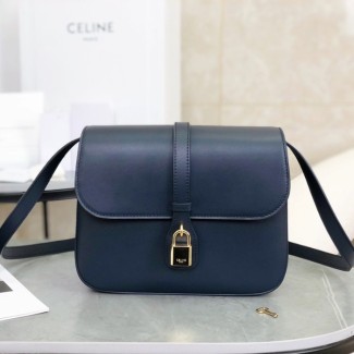 셀린느 블랙 타부 미디엄 숄더백 블루 196583