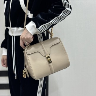 셀린느 스몰 16 백 - 내추럴 카프스킨 - 베이지