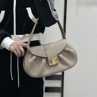 셀린느 숄더백 미디엄 폴리백 세피아 베이지 115633