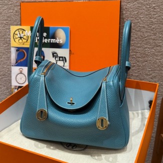 올수공 에르메스 린디 26 75/Blue Jean 클레망스 골드 하드웨어