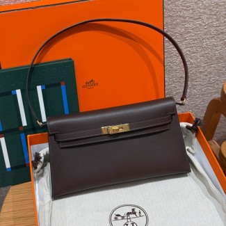 올수공 에르메스 켈리 엘란 chocolate 마담 가죽 골드 하드웨어