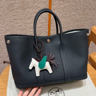 올수공 에르메스 가든파티 30 2z/Blue niut vache 실버 하드웨어