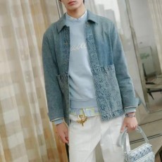 루이비통 업사이클 데님 캔버스 자켓 인디고