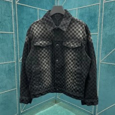 루이비통 플록 다미에 데님 트러커 재킷