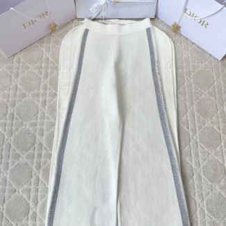 최고퀄 디올 리버서블 화이트 캐시미어 블렌드 팬츠