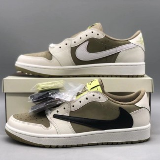 나이키 조던 1 x 트래비스 스캇 레트로 로우 골프 NRG 뉴트럴 올리브