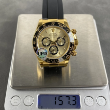 UFO공장 롤렉스 데이토나 샴폐인 다이얼 옐로우 골드 금통 러버밴드 40mm 126518